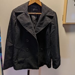 Guess black wool hip length jacket, SZ M